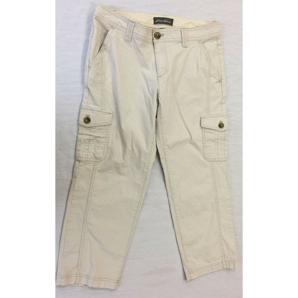 EDDIE BAUER CARGO WOMENS CAPRIS PANTS SIZE 8